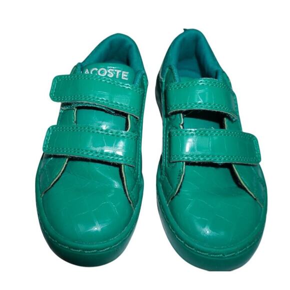 Lacoste Kids Straightset 119 4 Green Crocodile Sneakers – Size 10 (US) - Picture 2 of 8